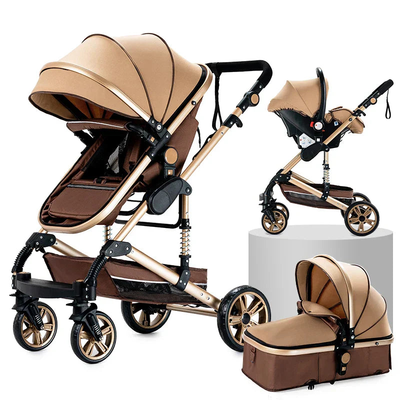 Poussette 3 en 1 Avec Base Isofix